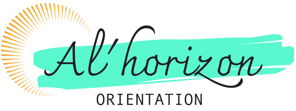 Ancien logo de l'entreprise Al'horizon, sur fond vert